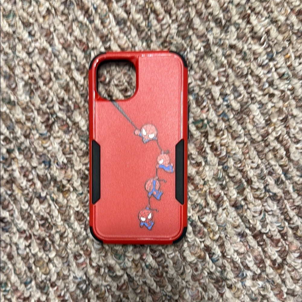 Red Spider-Themed Phone Case